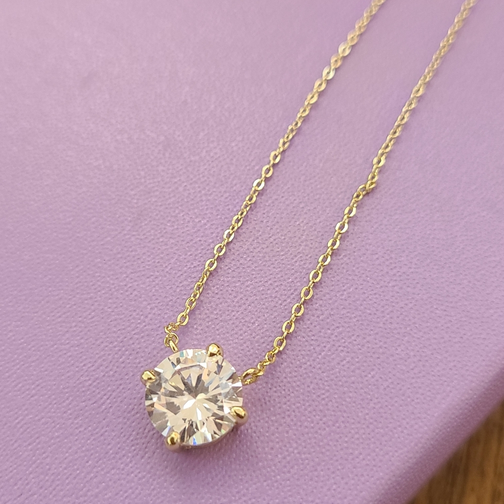 NEW the Monarch Round Cut Necklace - Gold
